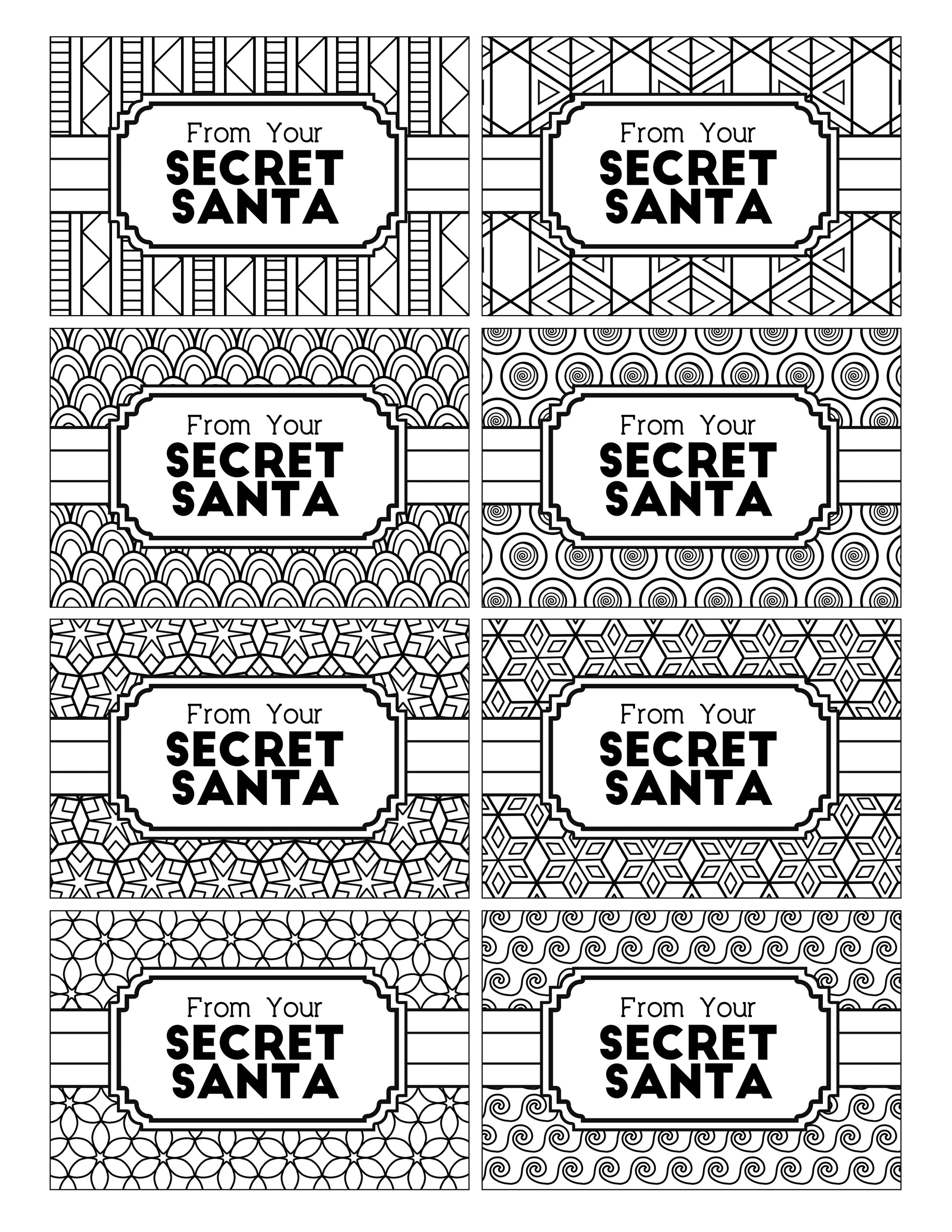 Discover the joy of Secret Santa with our delightful Coloring Kindness Gift Tags from Wondermom Shop. These printable pages feature unique designs that can be colored and used as gift tags, spreading acts of kindness through gifting.