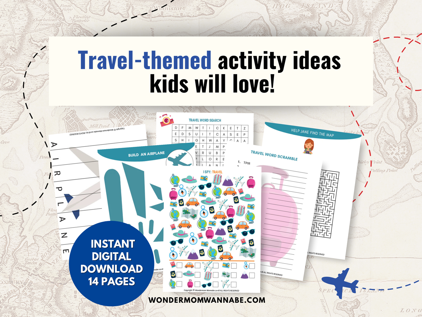 Travel themed activity ideas for kids.