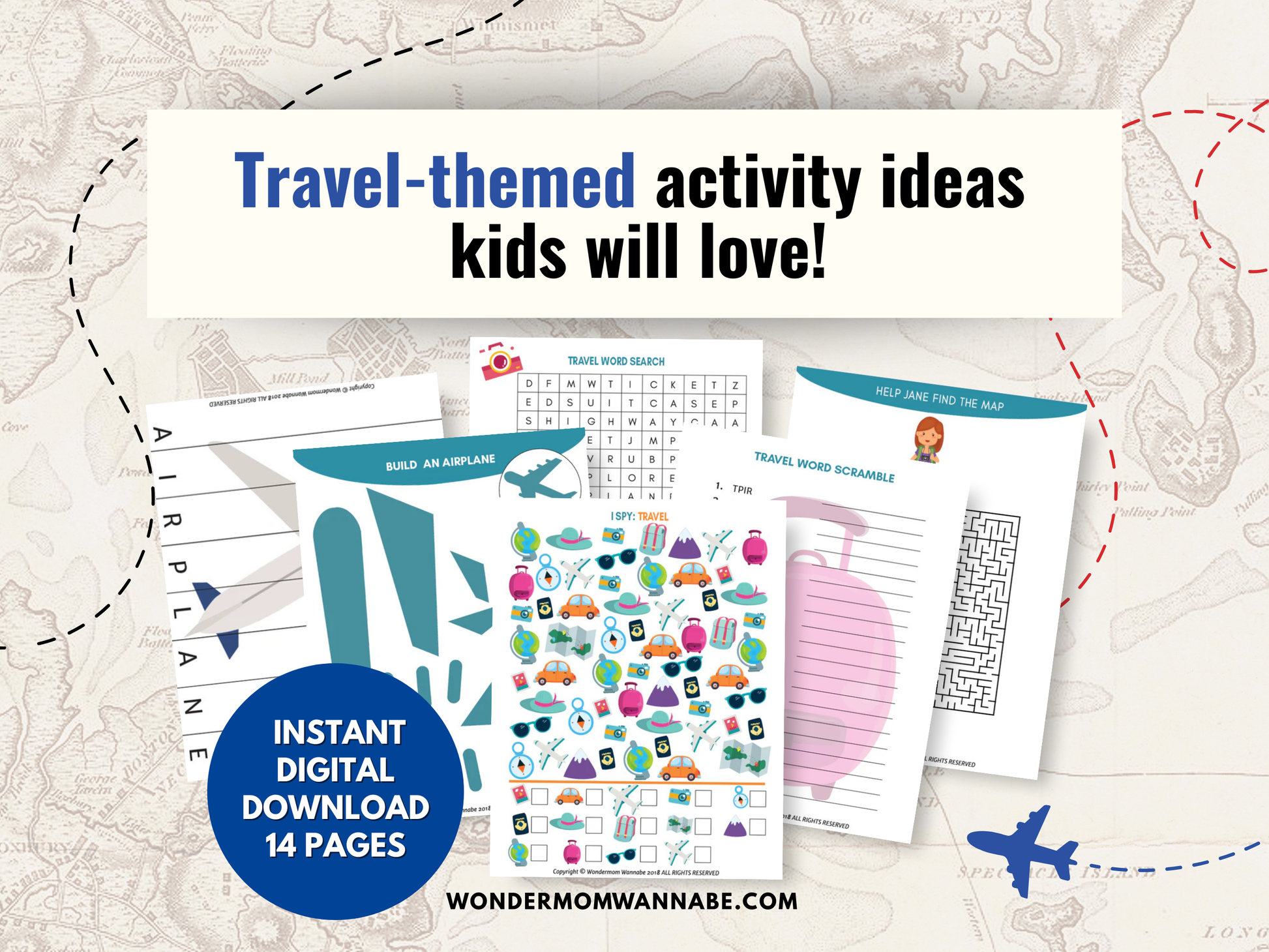 Travel themed activity ideas for kids.