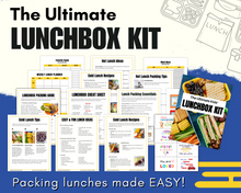 Load image into Gallery viewer, The Ultimate Back-to-School Bundle for Busy Moms by Wondermom Shop includes printable student planners, lunchbox sheets, recipes, and tips—everything you need for stress-free school prep! &quot;Packing lunches made EASY!&quot; Perfect for organized moms.
