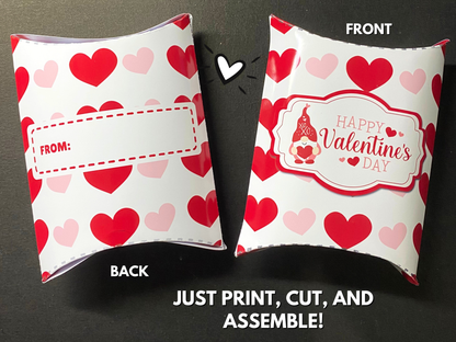 Valentine Gnomes Pillow Boxes