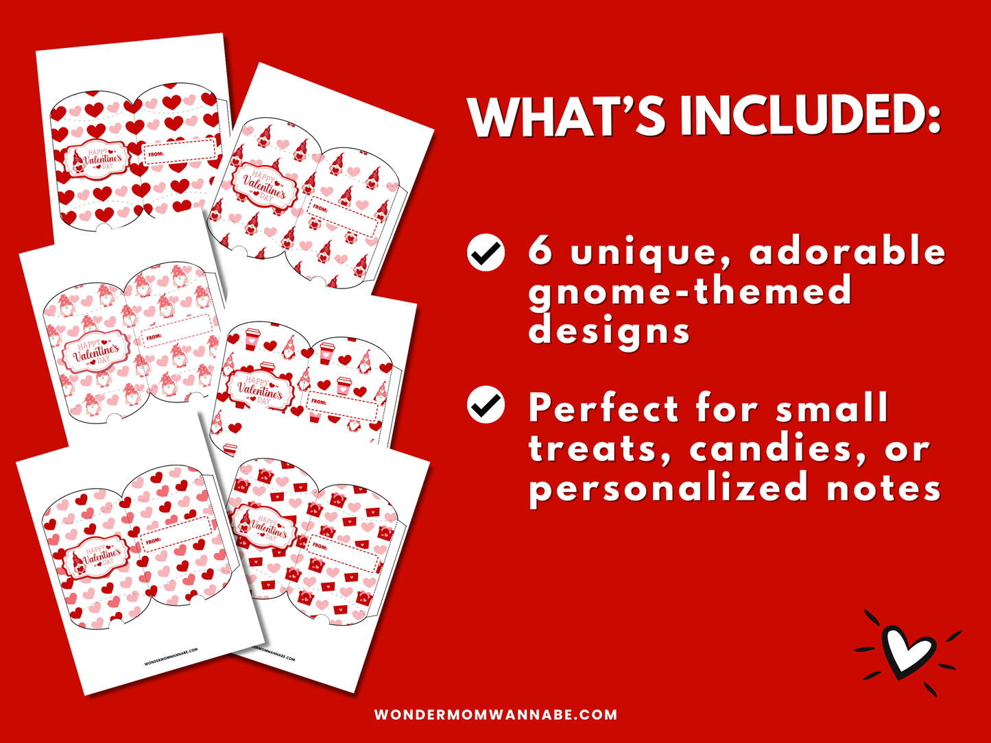 Valentine Gnomes Pillow Boxes