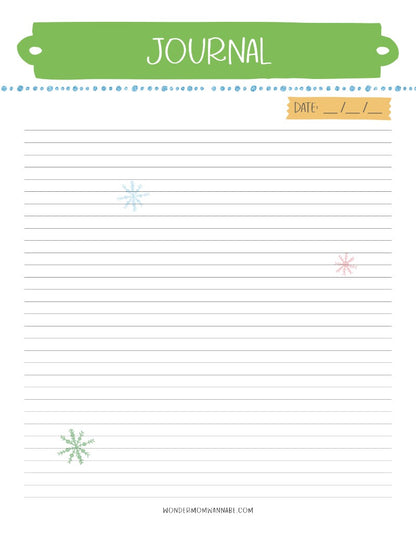 A printable The Most Wonderful Time of the Year Christmas Planner with a snowflake on it by Wondermom Shop.