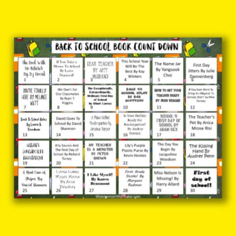 Back to School Book Countdown