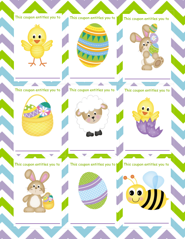 Easter Coupons for Kids (Blank)
