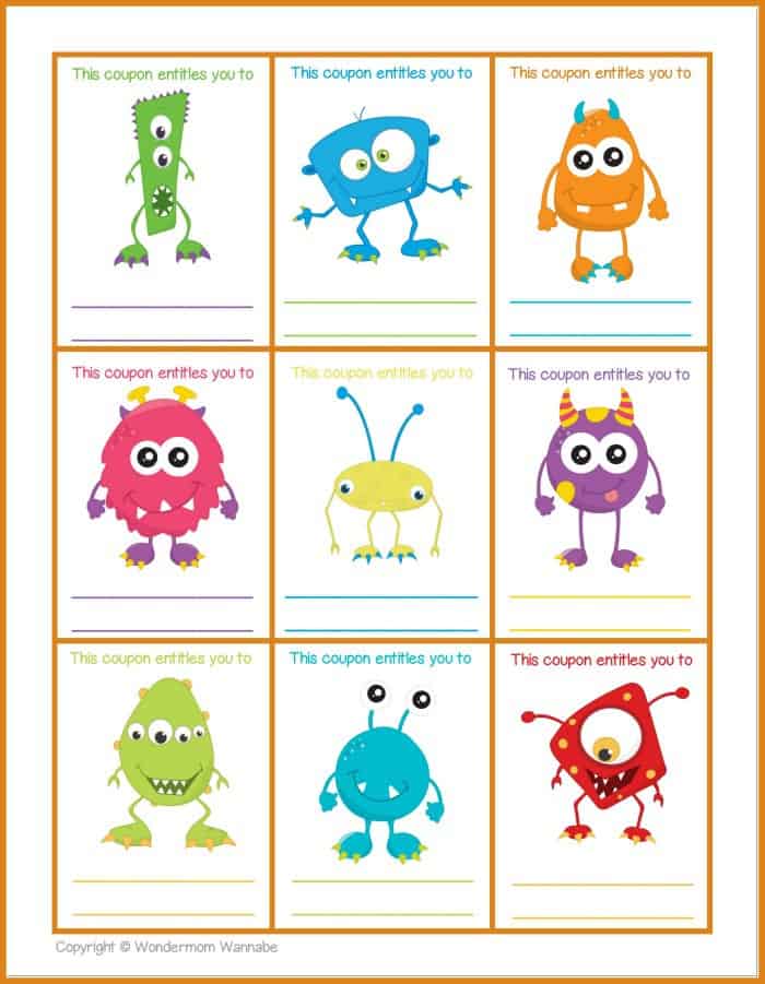 Printable Halloween Coupons for Kids from VIP Vault