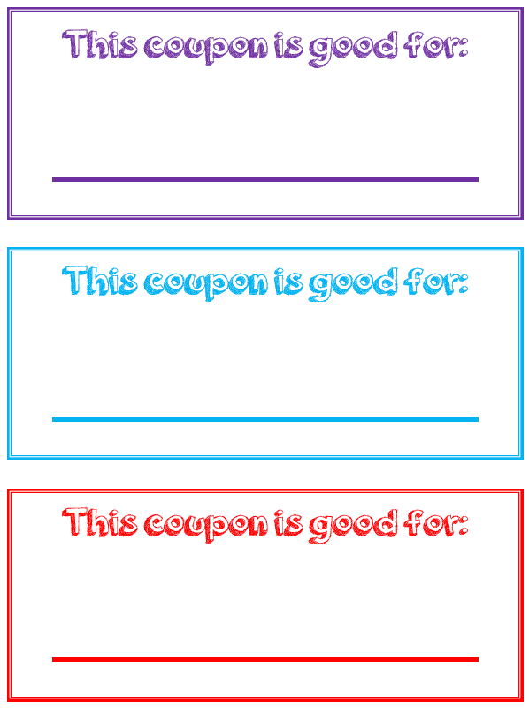 A VIP Vault Blank Reward Coupon for Kids.