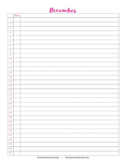 Printable Christmas Planner - Purple and Teal