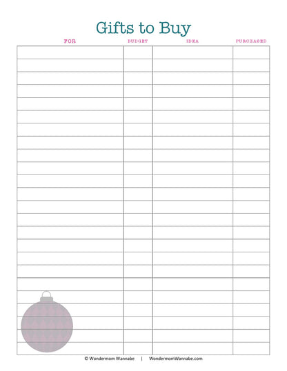 Printable Christmas Planner - Purple and Teal