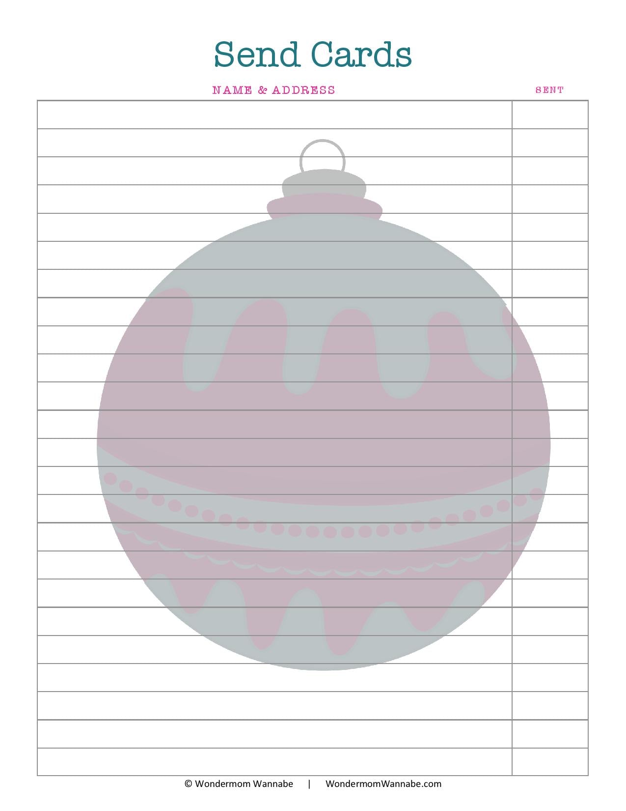 Printable Christmas Planner - Purple and Teal
