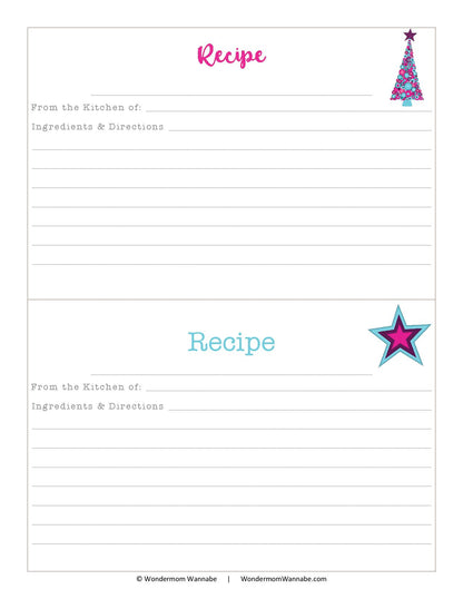 Printable Christmas Planner - Purple and Teal