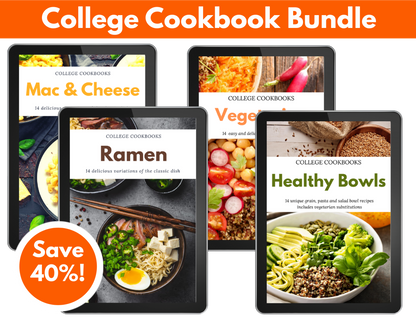 Wondermom Shop College Cookbook Bundle.