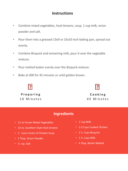 A comforting dinner recipe in the Wondermom Wannabe Family's Favorite Comfort Food Recipes Digital Cookbook.