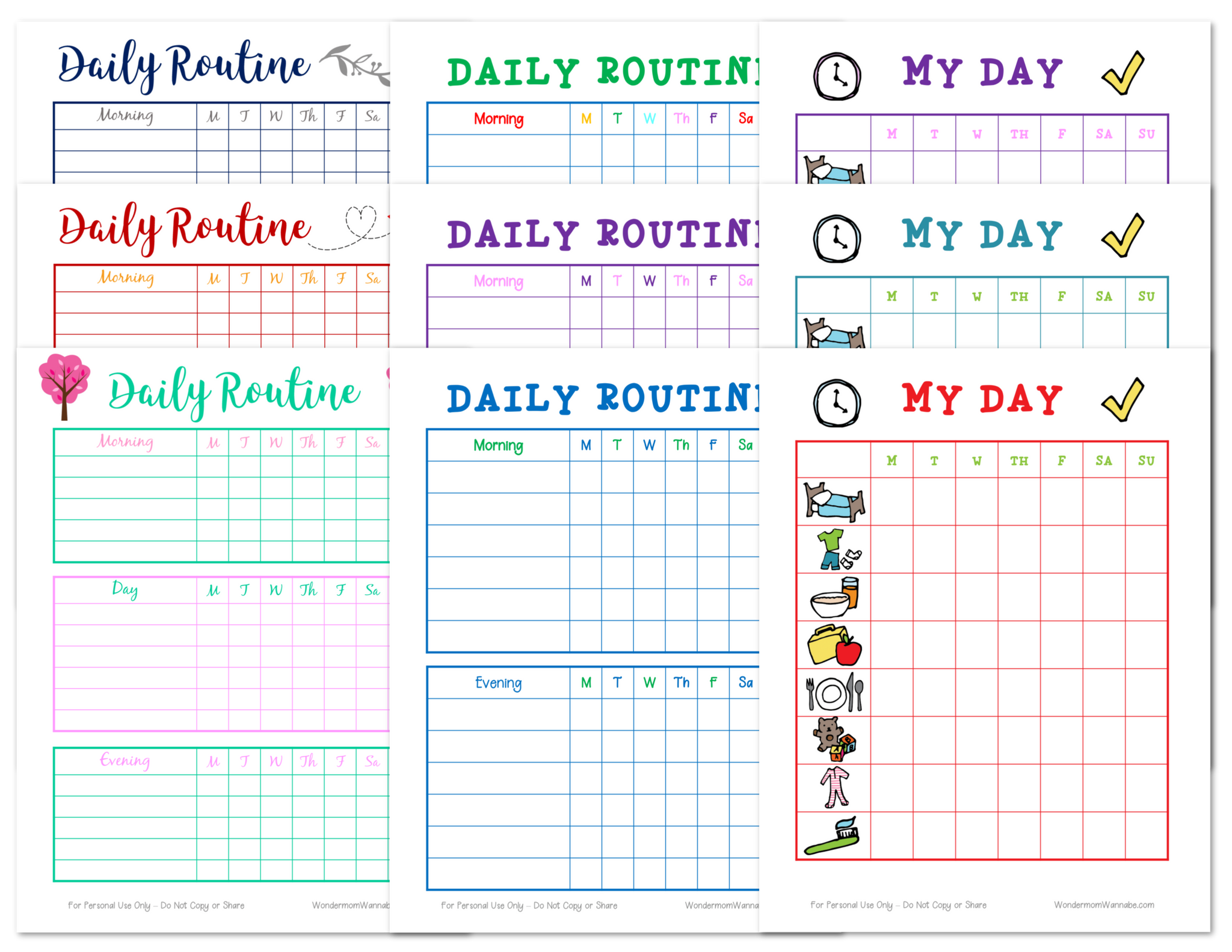 Daily Routine Planning Pages – Wondermom Shop