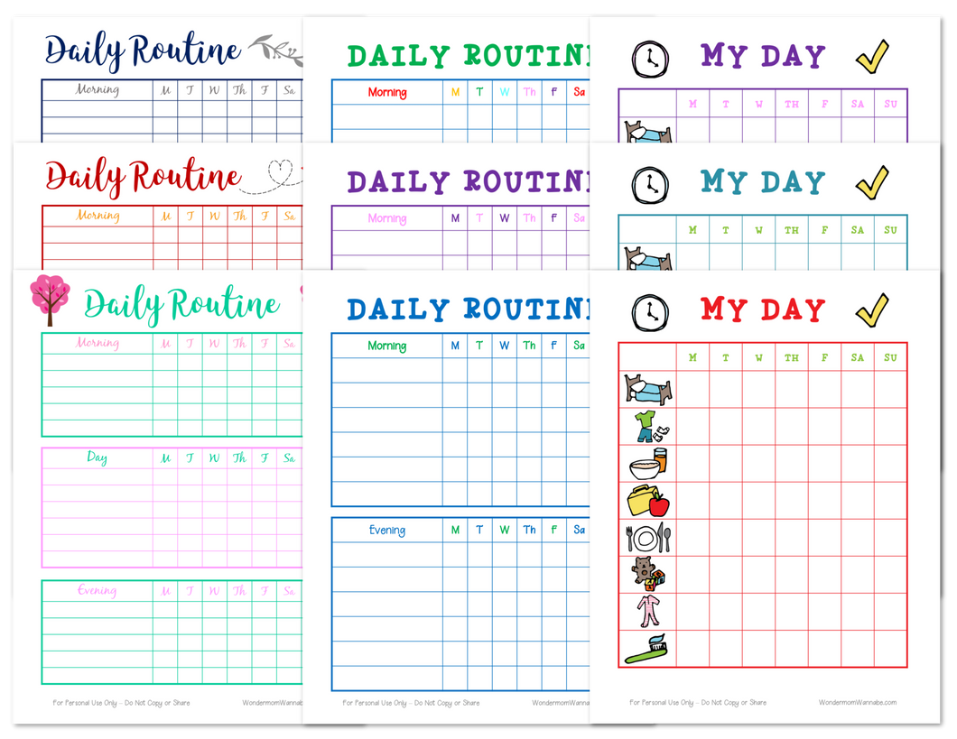Daily Routine Planning Pages