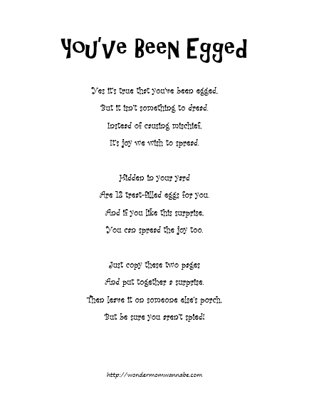 You’ve Been Egged Letter
