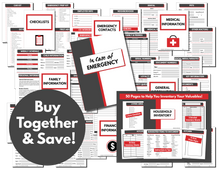 Load image into Gallery viewer, A bundle of Wondermom Shop&#39;s Emergency Preparedness Bundle where you can &quot;save big&quot; by purchasing them together.
