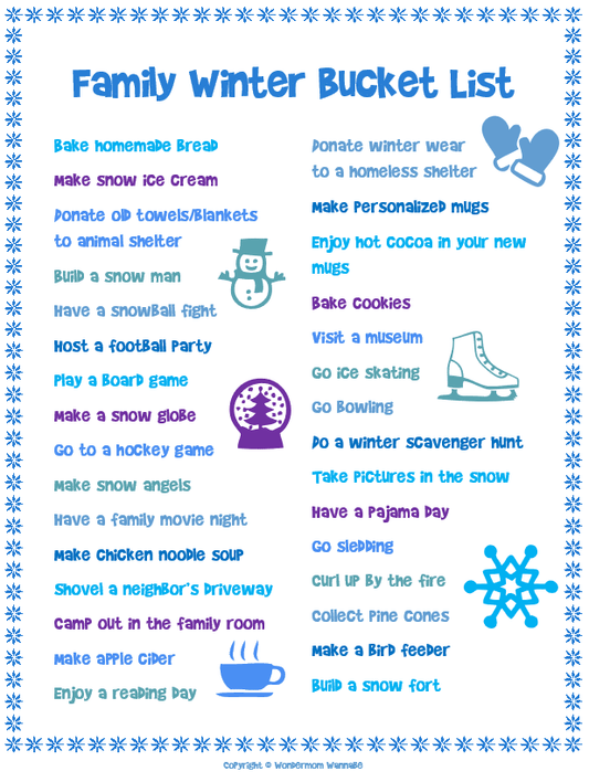 VIP Vault's Family Winter Bucket List Ideas