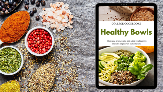 Wondermom Wannabe's Healthy Bowls College Cookbook - A collection of healthy bowl recipes eBook cover.