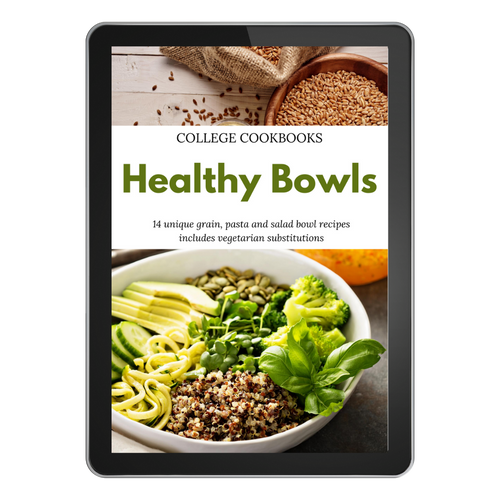 Wondermom Wannabe's Healthy Bowls College Cookbook features healthy recipes for easy and budget-friendly meals. This ebook includes a variety of delicious and nutritious bowl recipes perfect for any college cook looking to eat well without breaking the bank.