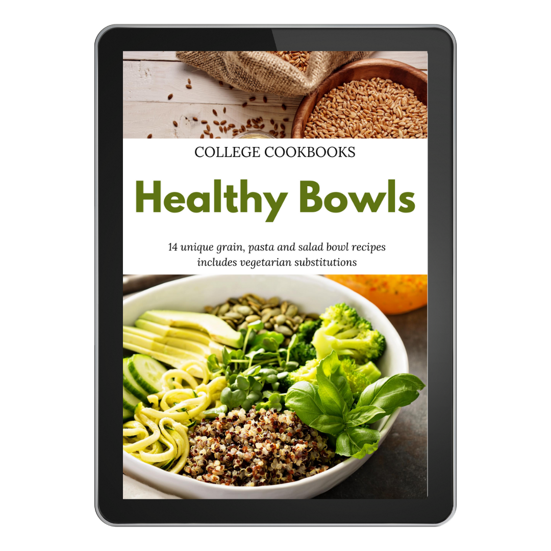 Wondermom Shop's College Cookbook Bundle healthy bowls ebook.