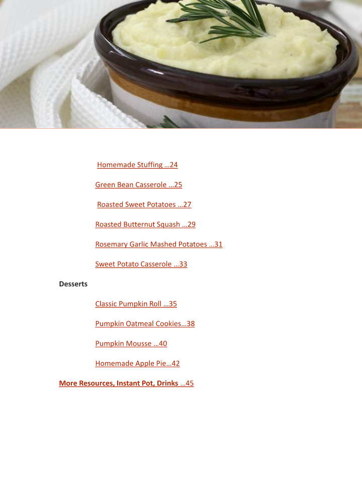 A holiday recipe for mashed potatoes with a rosemary sprig, featured in the "Family's Favorite Holiday Recipes Digital Cookbook" by Wondermom Wannabe.
