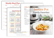 Load image into Gallery viewer, Wondermom Wannabe&#39;s Instant Pot Family Favorites Digital Cookbook weekly meal plan.
