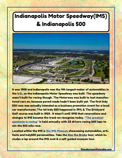 Indiana Travel Guide and Activity Kit for Kids