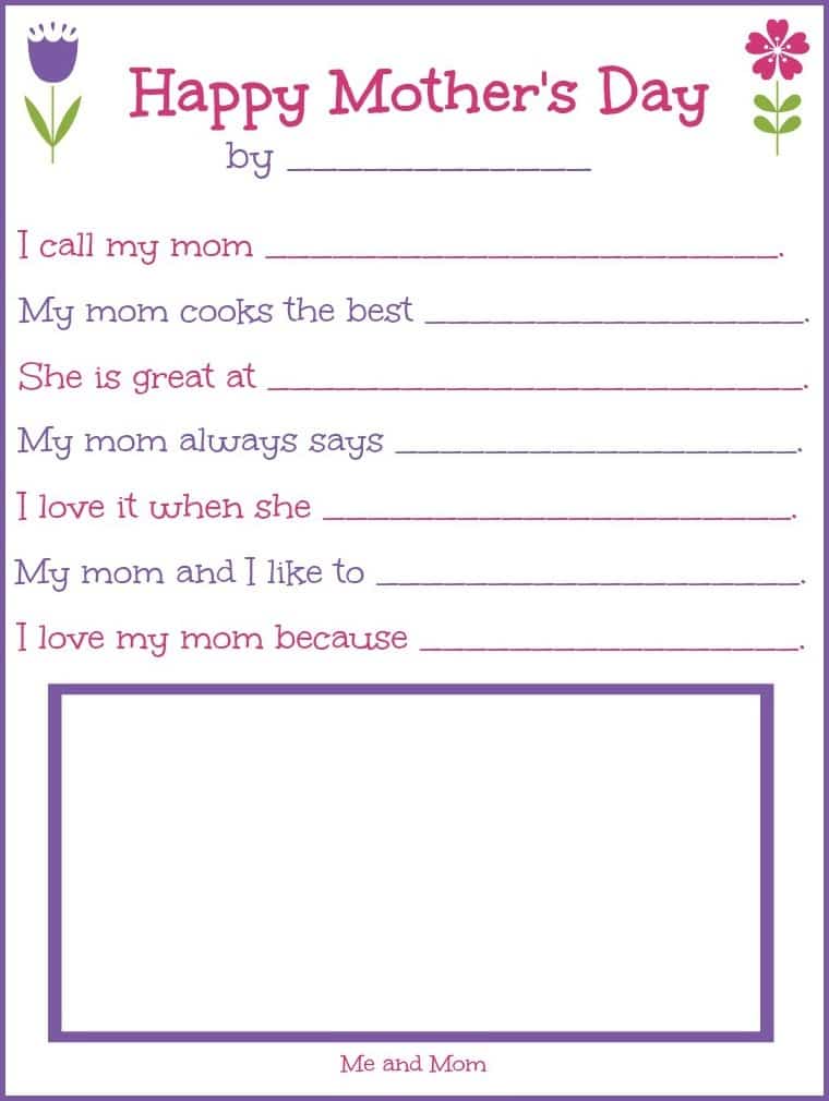 Mother’s Day Printable Survey