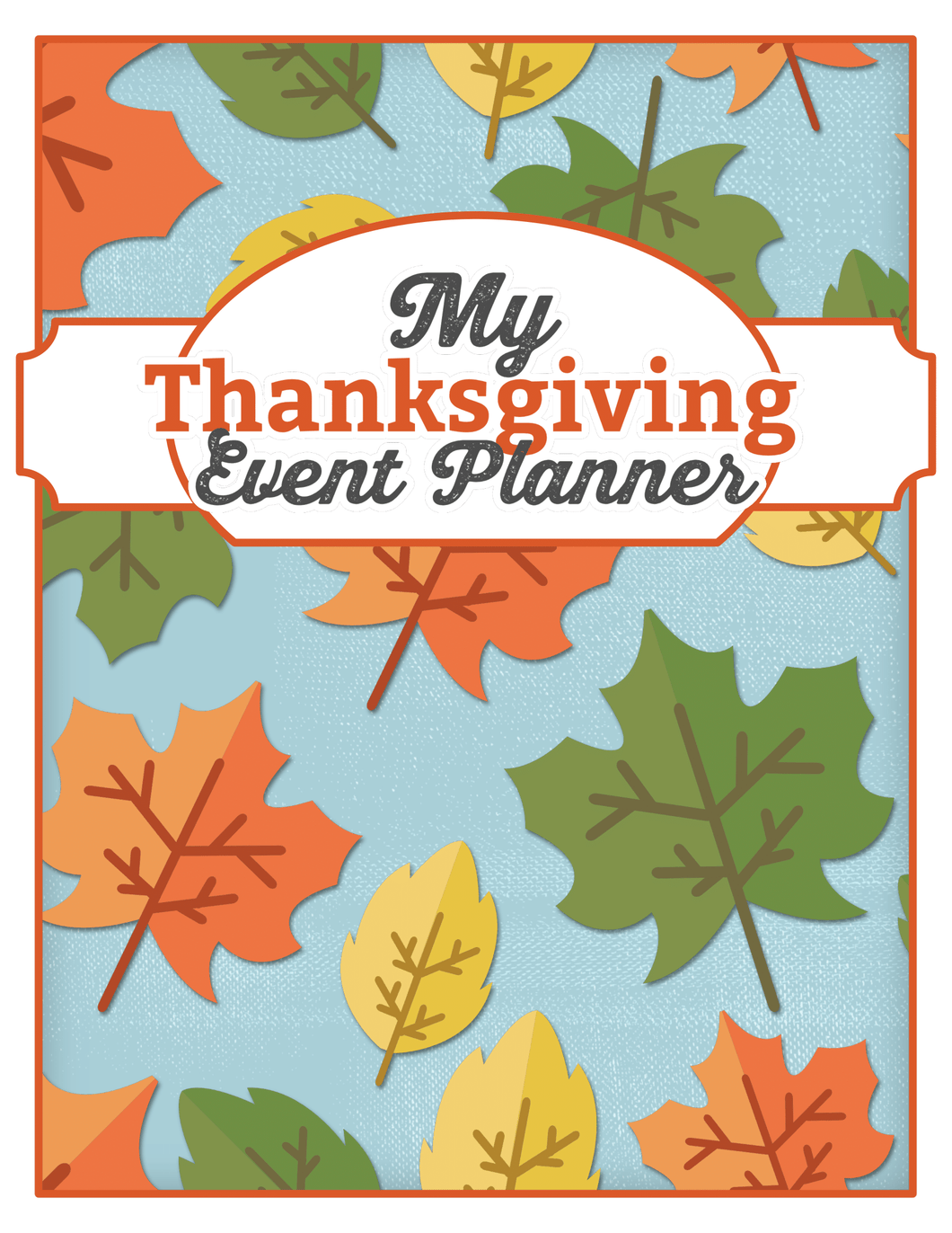 My Wondermom Shop Thanksgiving Planner - printable.