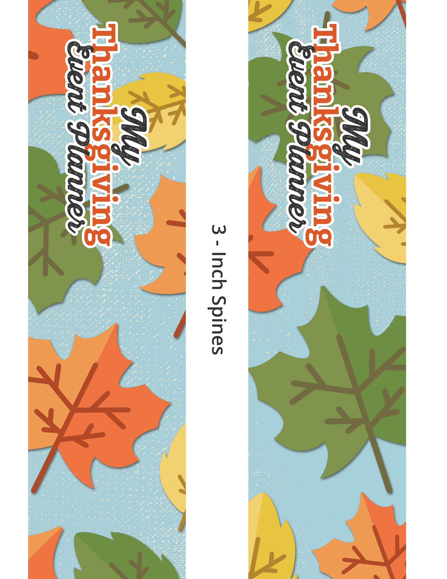Printable Thanksgiving bookmarks adorned with leaves for your Wondermom Shop Thanksgiving Planner.