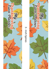 Load image into Gallery viewer, Printable Thanksgiving bookmarks adorned with leaves for your Wondermom Shop Thanksgiving Planner.
