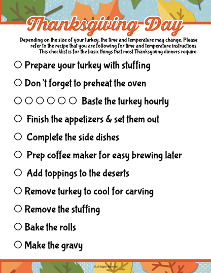 Printable Wondermom Shop Thanksgiving planner for kids.