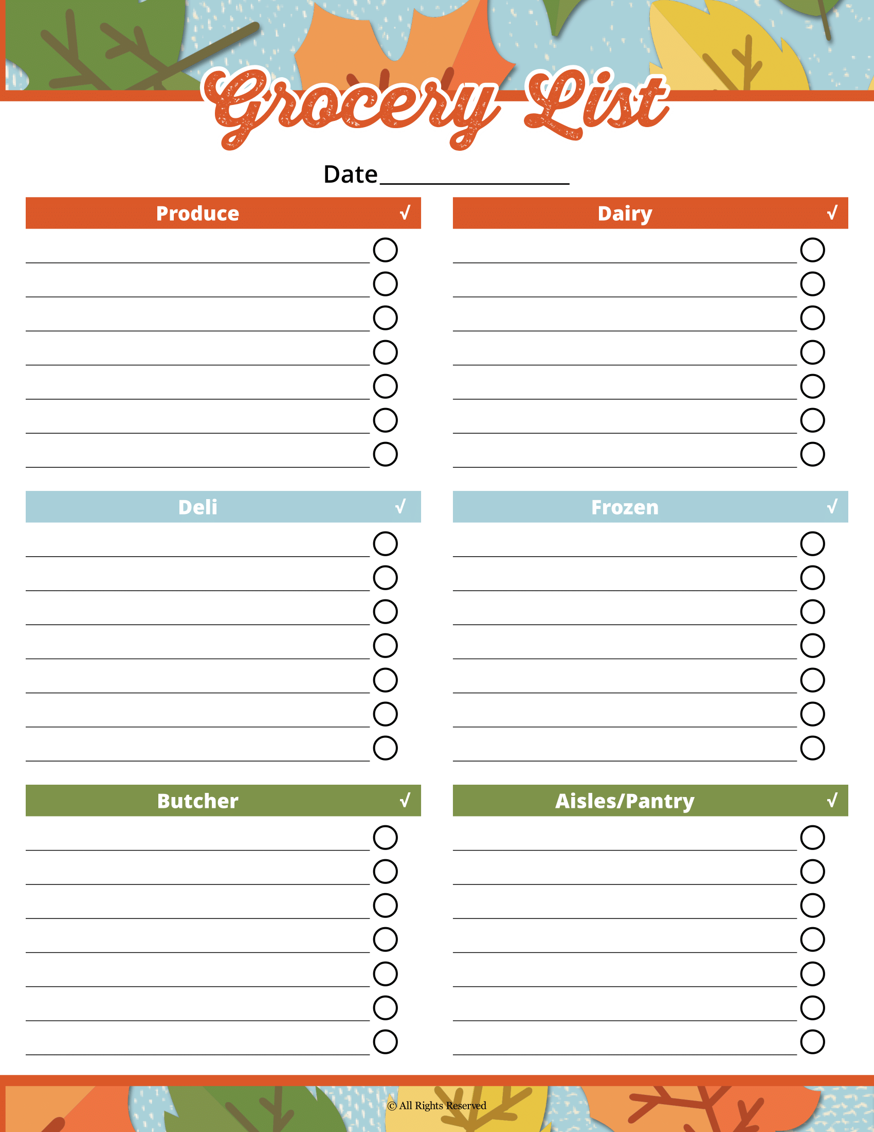 Printable Thanksgiving Thanksgiving Planner featuring fall leaves from Wondermom Shop.