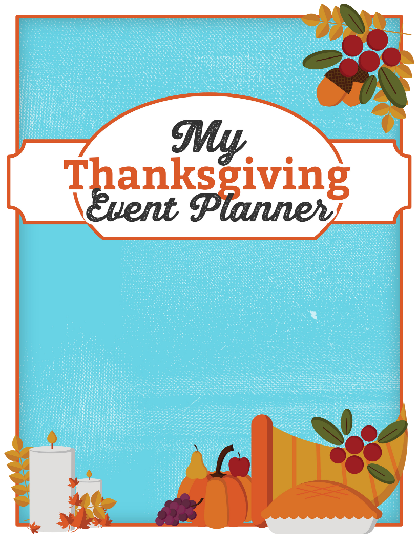 Printable Wondermom Shop Thanksgiving Planner.