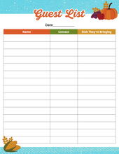Load image into Gallery viewer, Printable Wondermom Shop Thanksgiving Planner.
