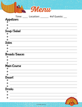 Load image into Gallery viewer, Wondermom Shop Thanksgiving planner template for kids.
