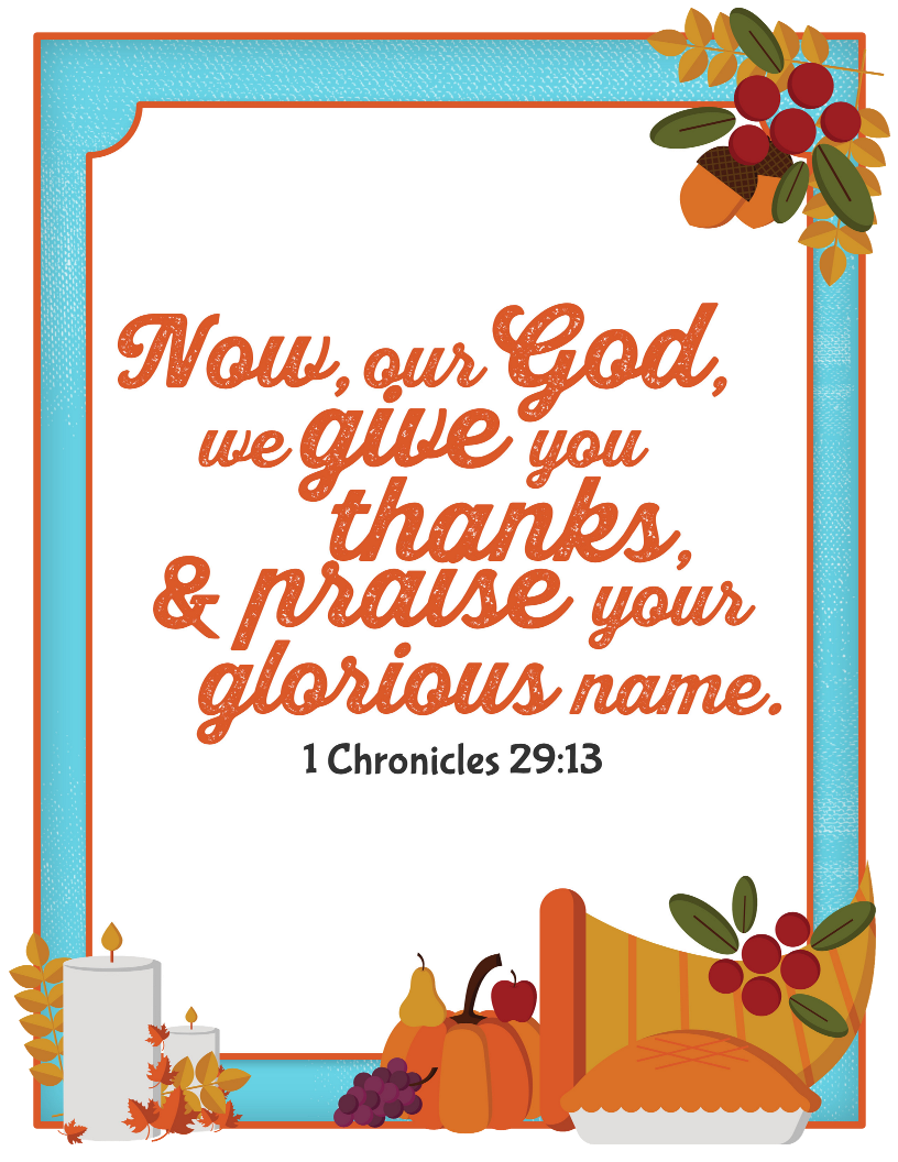Printable Wondermom Shop Thanksgiving planner.