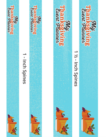 Printable Thanksgiving banners with different designs, now available from Wondermom Shop's Thanksgiving Planner.
