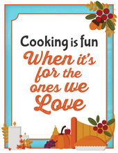 Load image into Gallery viewer, Planning and organizing Thanksgiving cooking can be fun when it&#39;s the Wondermom Shop Thanksgiving Planner.

