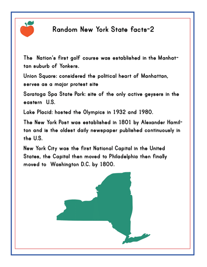 Upstate New York Travel Guide and Activity Kit for Kids