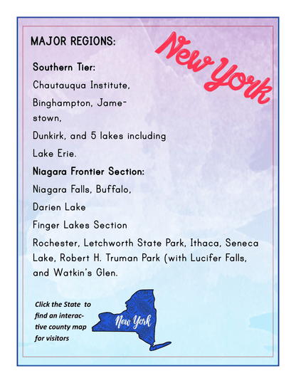 Upstate New York Travel Guide and Activity Kit for Kids