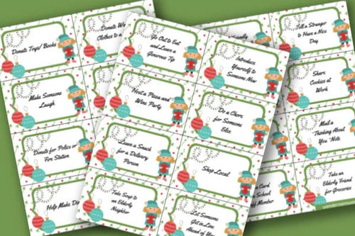 Printable Christmas gift tags and VIP Vault Christmas Kindness Cards.
