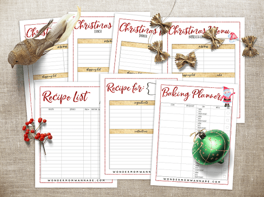 Printable VIP Vault Christmas Planner recipe cards.