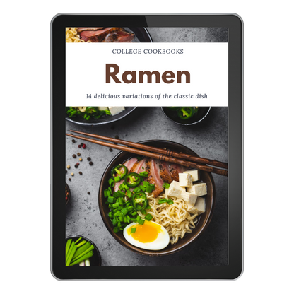 Wondermom Shop's College Cookbook Bundle ramen.