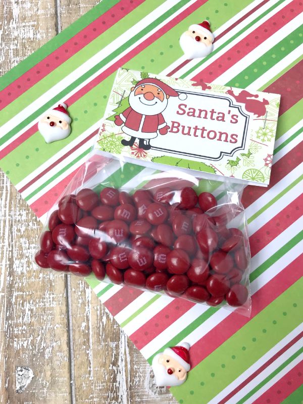 Santa’s Buttons Treat Bags