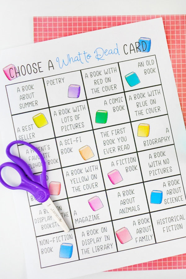 A printable game for kids to enjoy during Summer Reading Challenge For Kids by VIP Vault, featuring a pair of scissors.