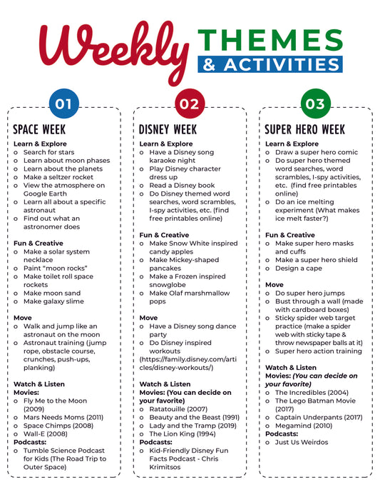 This Wondermom Shop Summer Camp Planner is perfect for organizing your at-home summer camp with weekly themes and activities. Stay organized and inspired with this weekly themes and activities planner.