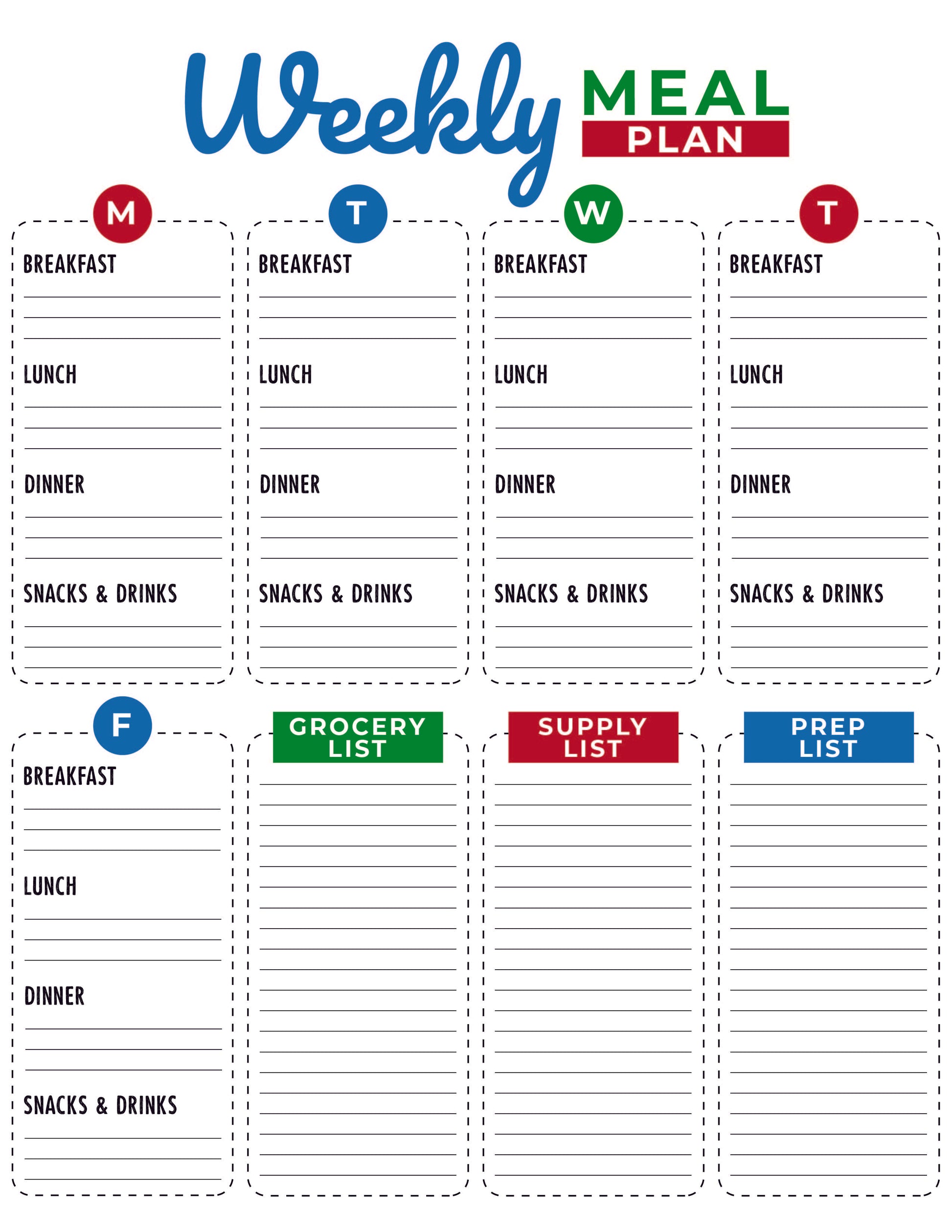 Printable Summer Camp Planner by Wondermom Shop.