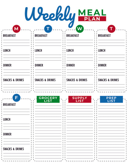 Printable Summer Camp Planner by Wondermom Shop.